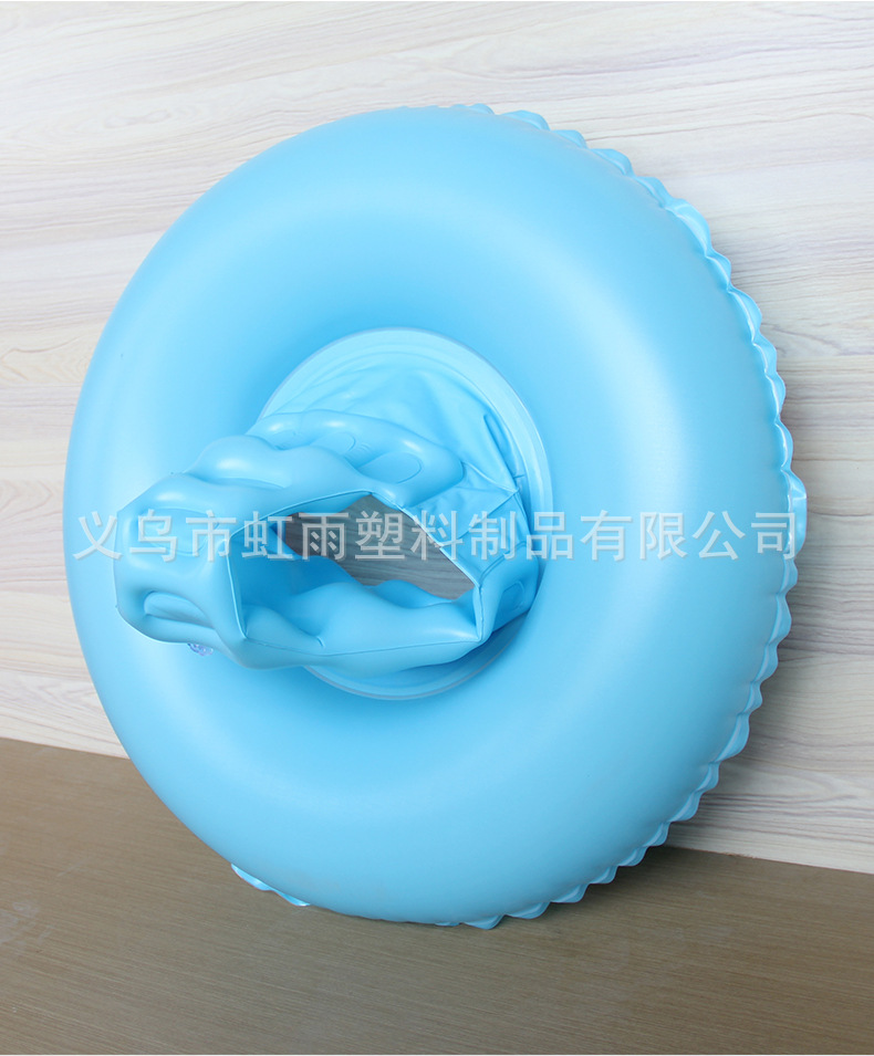卡通儿童游泳座圈 婴儿游泳圈可爱海洋鱼坐圈 透明海底世界带扶手详情8