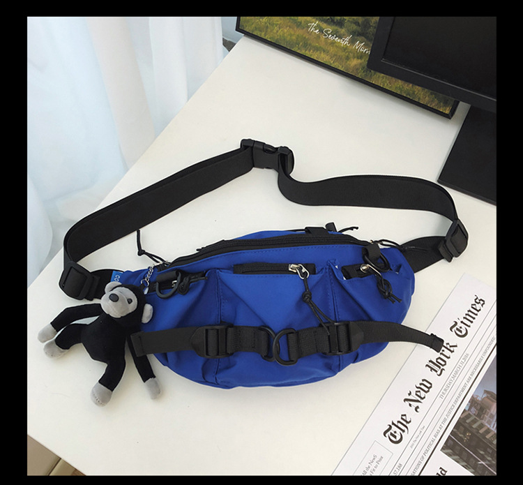 斜挎包潮牌男士百搭休闲胸包工装简约ins腰包日系情侣单肩斜挎包详情26