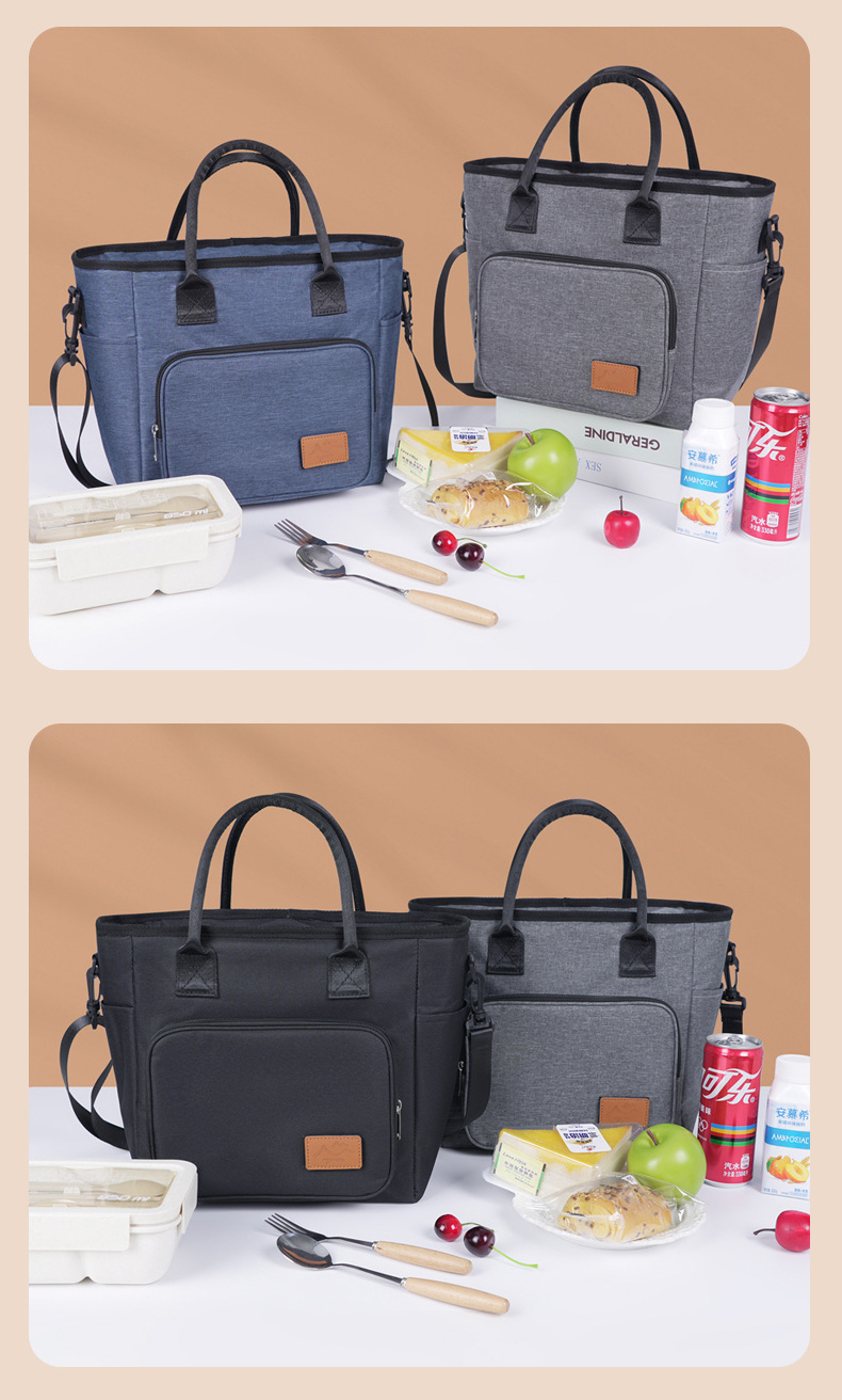 跨境亚马逊牛津布餐包单肩斜挎包保温饭盒收纳包折叠便携保温冰包详情16