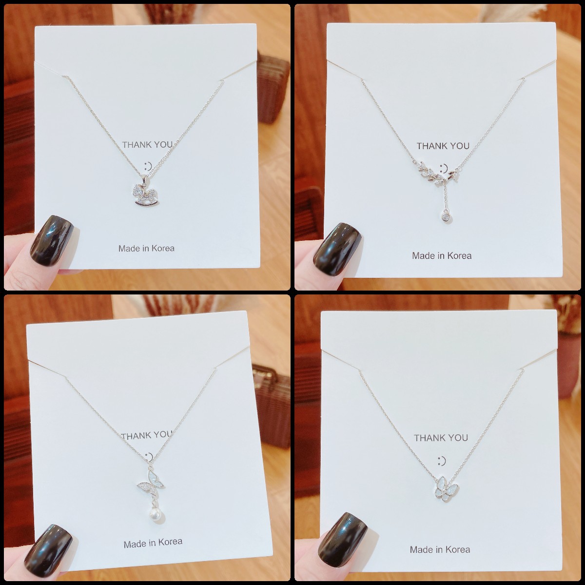 项链饰品女新款2025蝴蝶结鱼尾翅膀锁骨链百搭超长保色女批发新款详情18