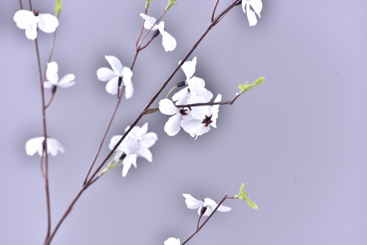 Lanjin Factory wholesale source factory goods artificial cherry blossoms, indoor living room decoration artificial flowers, wedding banquet soft decoration landscaping artificial pear blossoms pic 4