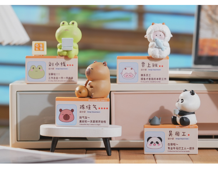 可爱小动物立牌办公室客厅家居桌面摆件解压树脂工艺品现货批发详情14