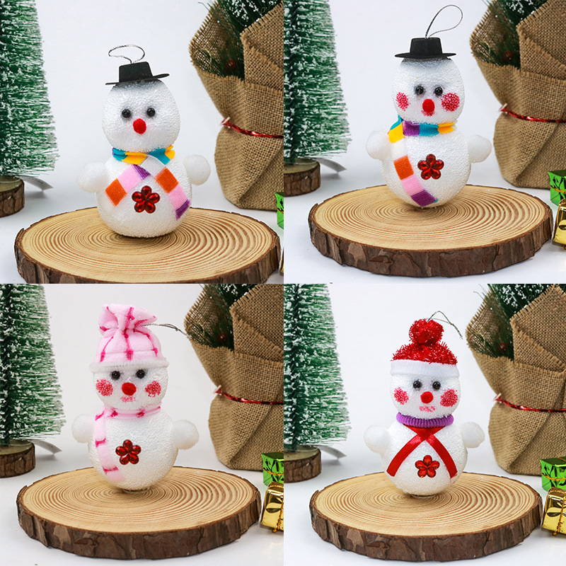 圣诞泡沫雪人摆件10x8cm一件装 商场酒店场景布置圣诞装饰品办公文化圣诞用品详情1