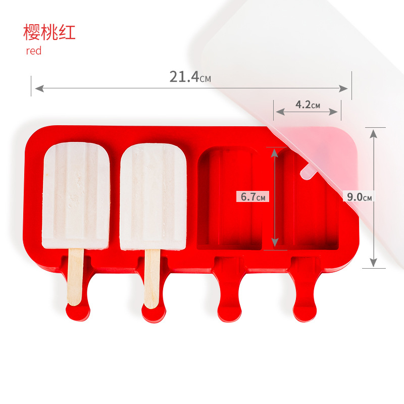 Molde molde de helado de helado hogar para paletas de hielo para sorbete de hielo abrasivo de silicona casera congelación cubo de hielo para niños cute mordida pegamento bebé pic 11
