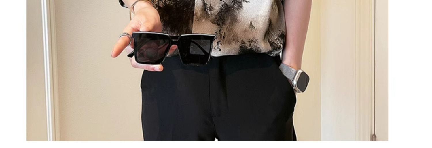 新中式国风衬衫男短袖休闲痞帅水墨扎染衬衣2025新款男士夏装上衣详情26