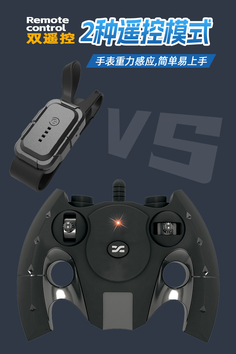 跨境新品水陆两栖遥控车可发射对战水炮车手势感应双控遥控坦克车详情5