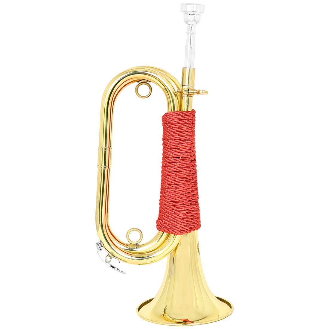The red woven handle of the foreign trade big step, the Spanish army bugle, the Young Pioneers bugle, the brass charge bugle, and the Youth Bugle horn pic 5