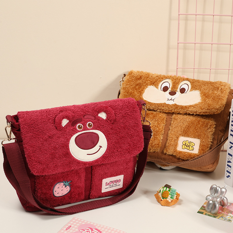 Officially authorized Zootopia Judi Nick Stuych Minnie plush single-shoulder bag Crossbody bag, large capacity double pic 15