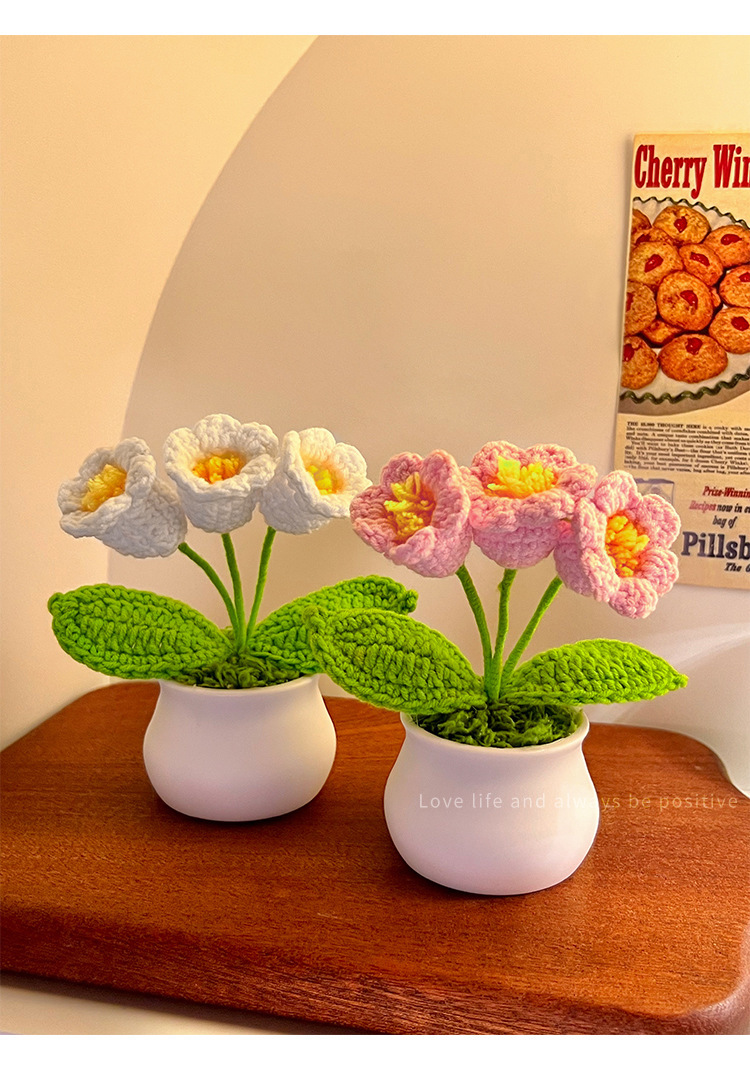 生日礼物女生伴手礼向日葵手工编织毛线桌面装饰摆件假花仿真花束详情6