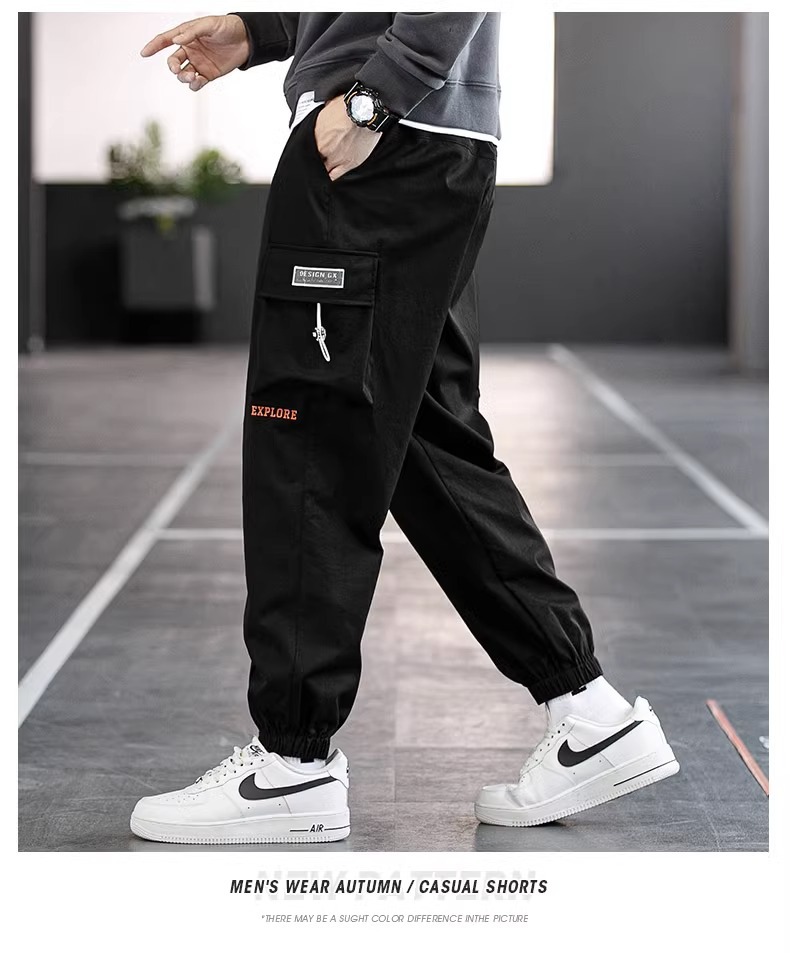 工装裤男士宽松大码男裤夏季2024新款胖子肥佬休闲束脚裤子男秋季详情16