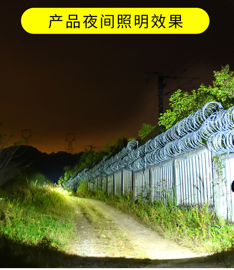 跨境LED强光头灯夜钓灯超亮远射USB充电户外头戴式探照灯露营矿灯详情15