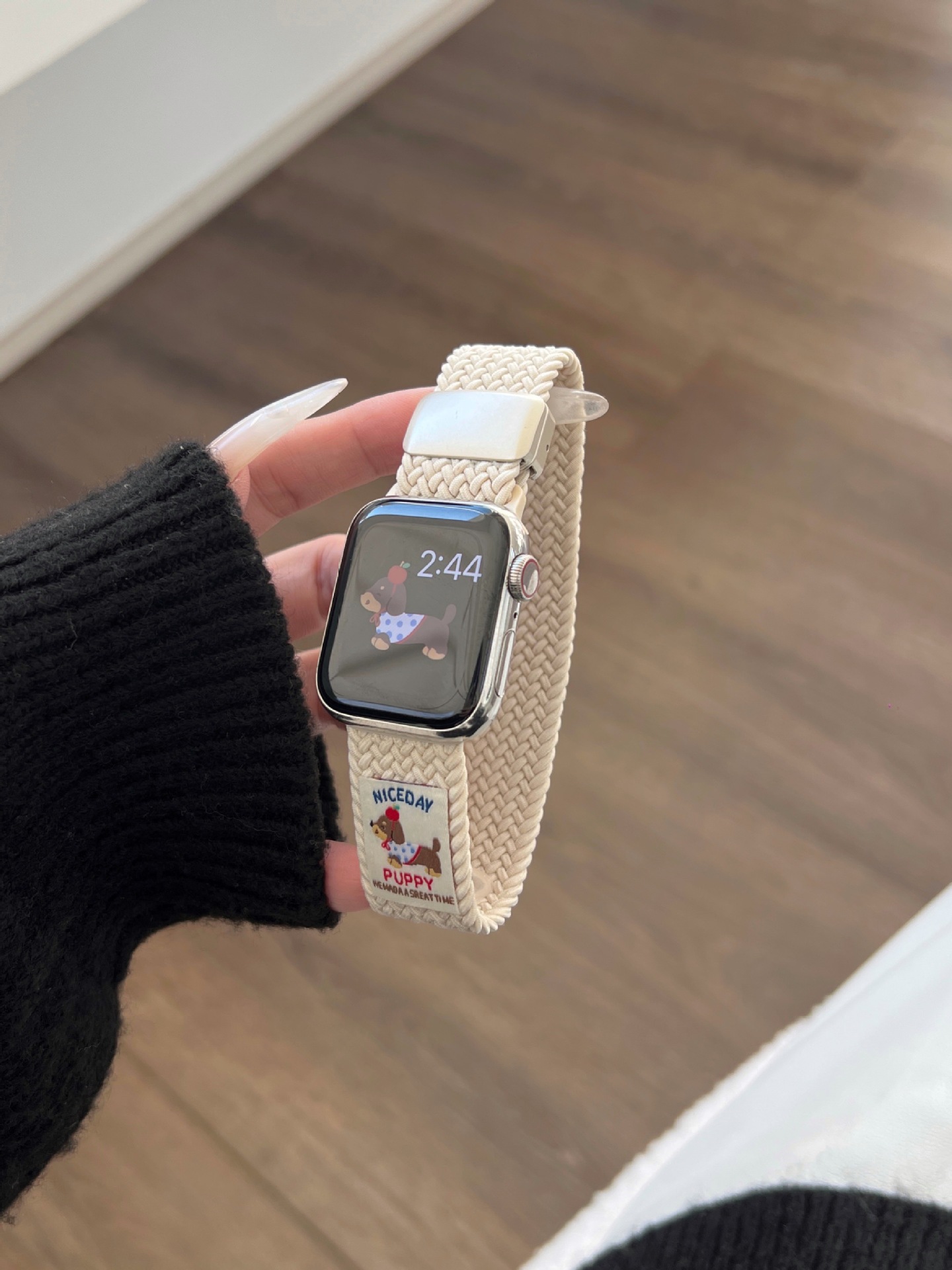 The puppy elastic woven nylon watch strap is suitable for the Apple Watch 10th generation 987654Ultra/SE pic 11