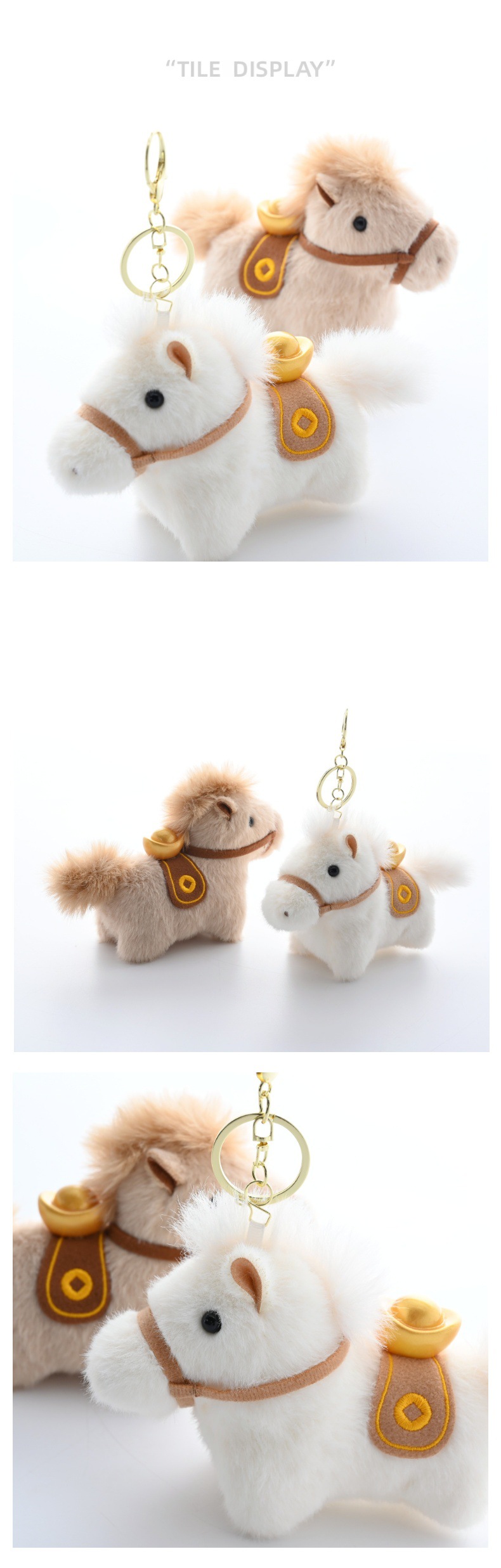 【 Genuine 】 Instant Money Plush keychain Pendant, mascot figurine, Year of the Horse desktop, Little Pony Figurine pic 8