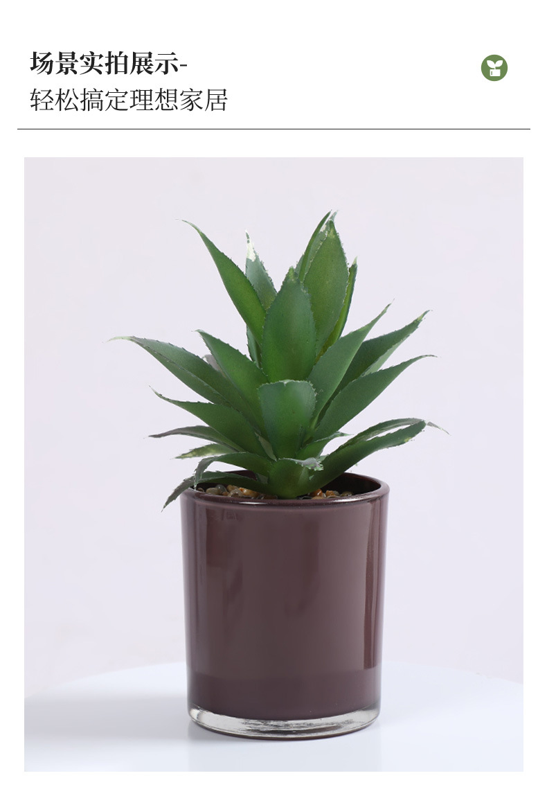 北欧风仿真款叶盆栽客厅装饰品办公室桌面迷你绿植小摆件厂家直销详情10