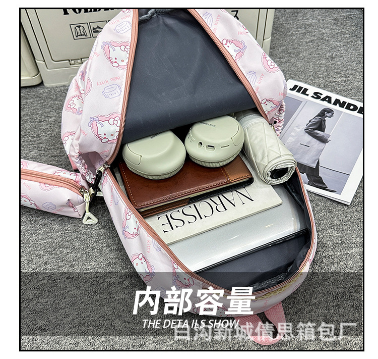 小学生护脊书包3-6年级儿童卡通印花书包大学女大容量耐脏双肩包详情13