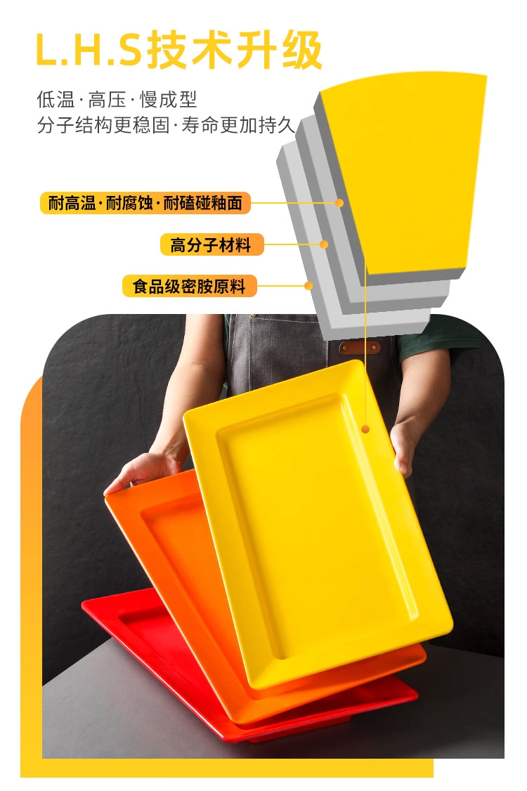 密胺大卤菜盘子商用明档凉菜展示餐盘长方形鸭货卤味熟食菜盘凉菜详情4