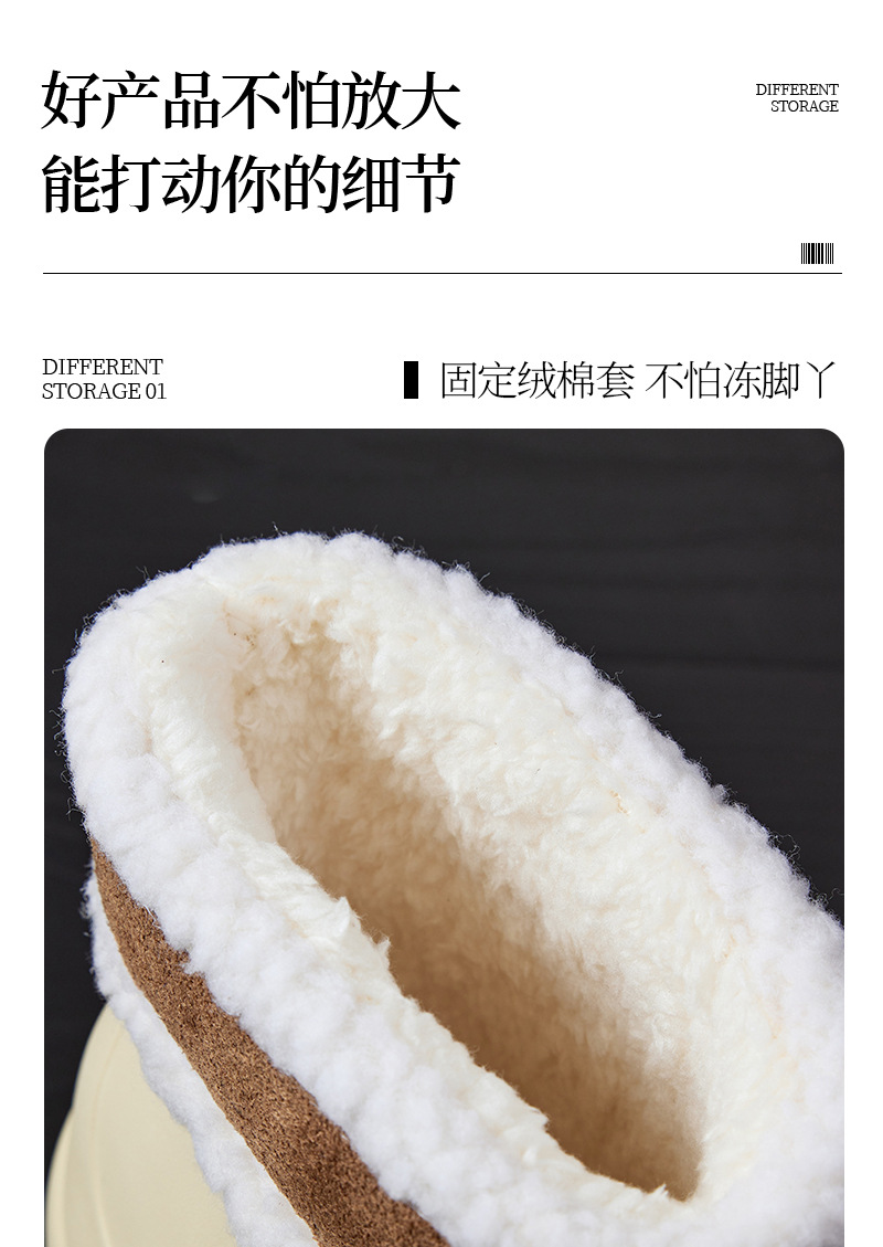 跨境时尚雨鞋女保暖水鞋子EVA软底防滑厨房胶鞋外穿百搭防水鞋女详情10
