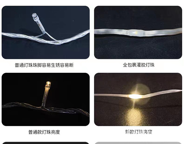 新品户外皮线灯串点控RGB裸灯串氛围装饰灯点控灯串户外防水彩灯详情9