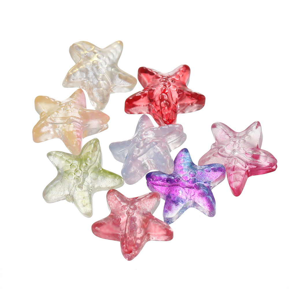 New product: approximately 15mm glass starfish beads, scattered glass bead holes, 1mm handcrafted diy bracelet, necklace and accessory pic 8