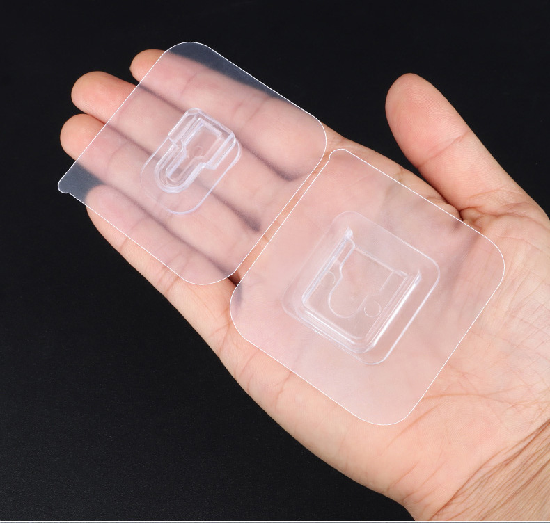 Accesorios fábrica sin traza gancho sin perforación gancho pegajoso cuarto de baño cocina bebé hebilla fuerte multifunción transparente gancho pic 10