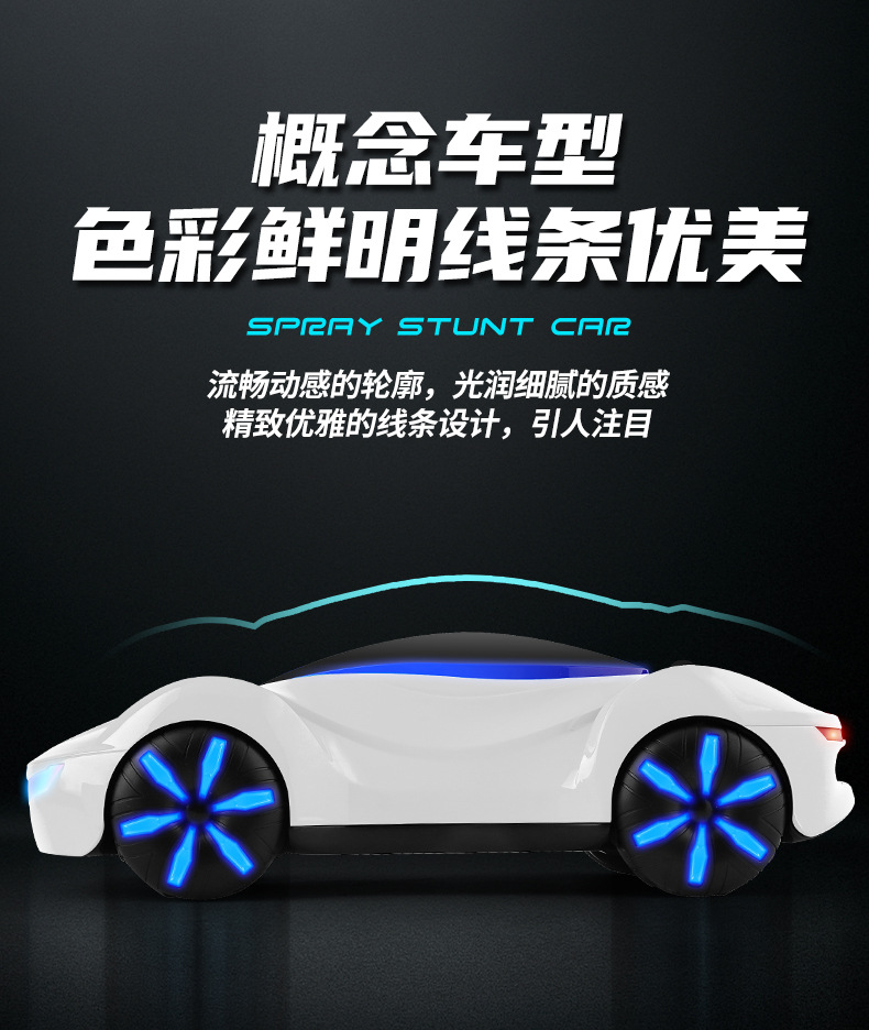 Cross-border Y19 Dual Spray Drift Car Gesture Sensing Racing Car Stunt Supercar Remote Control Car Toy Boy Sports car pic 5