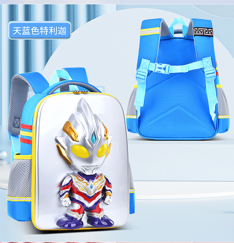 The Flashing Ultraman schoolbag is a cartoon mini ultra-light travel backpack for children and kindergartens. It is a cool and dazzling backpack that lights up pic 20