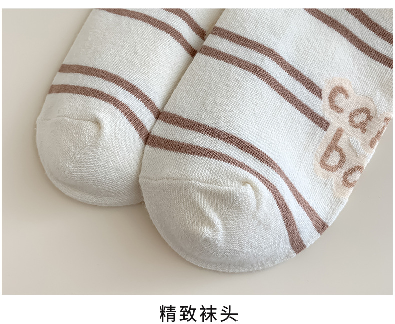卡通小熊袜子女夏季薄款棉白色短筒袜可爱网红韩版船袜女春秋详情9