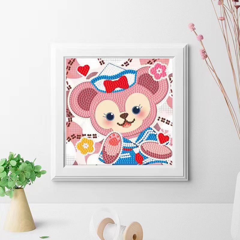新款卡皮巴拉满钻儿童钻石画手工diy带框材料包卡通点钻粘贴礼物详情25