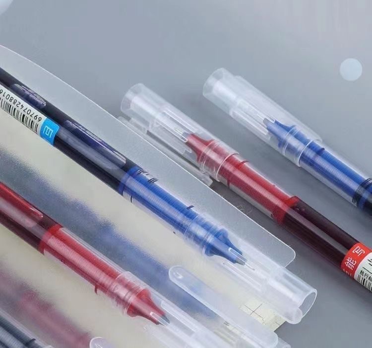 直液式中性笔速干大容量走珠笔0.5学生用针管红笔刷题办公签字笔详情7