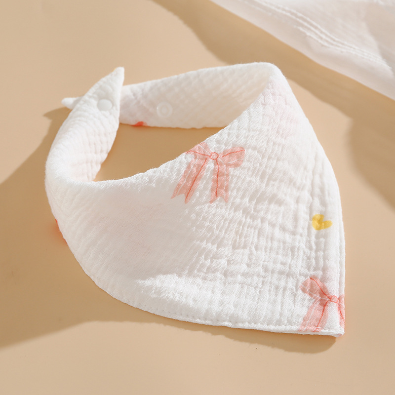 Toalla triangular toalla de babeo para bebés y niños babero de gasa de algodón babero antiescupir de leche 4 capas fina toalla triangular de algodón de verano pic 15