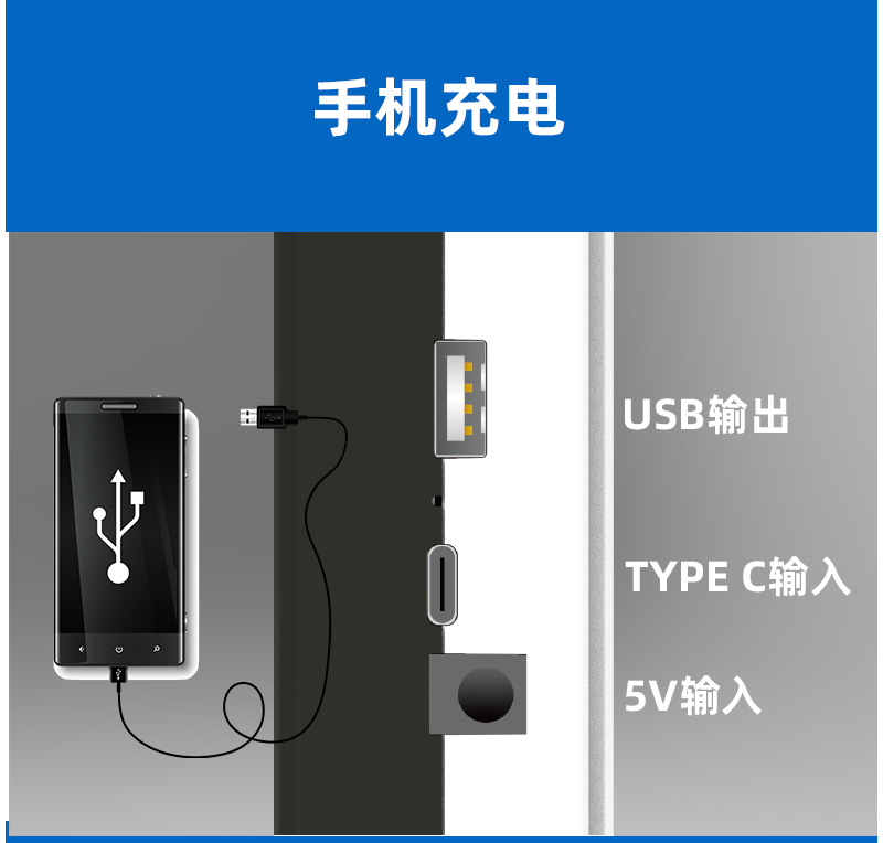 Cross-border Outdoor TY-8532 Camping emergency hand-held lamp Portable, environmentally friendly and energy-saving lighting lamp pic 7