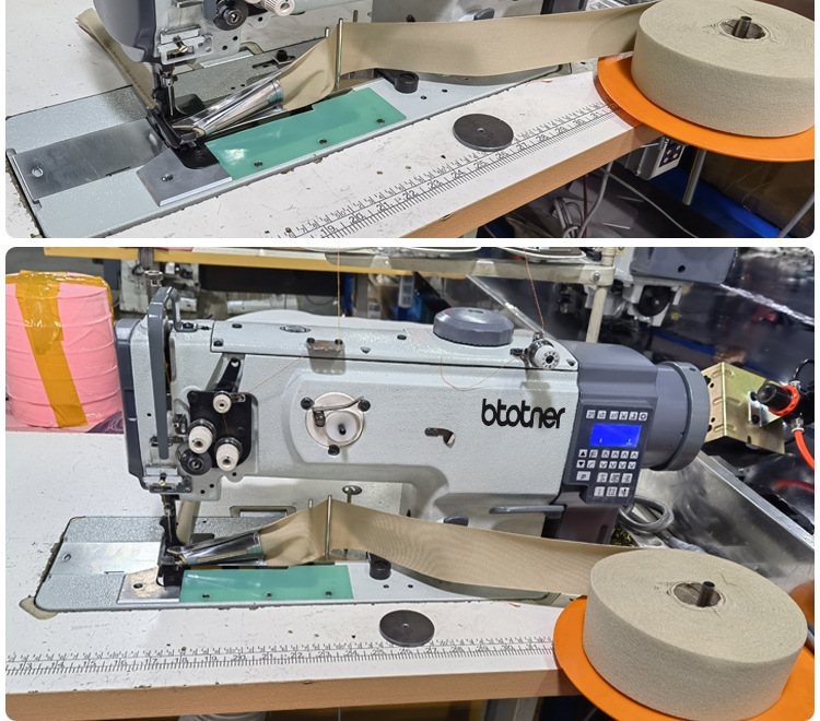 Cotton quilt cutting and wrapping integrated machine, mattress edge wrapping machine, semi-automatic industrial flat car, computerized three-synchronization thick material sewing machine pic 10