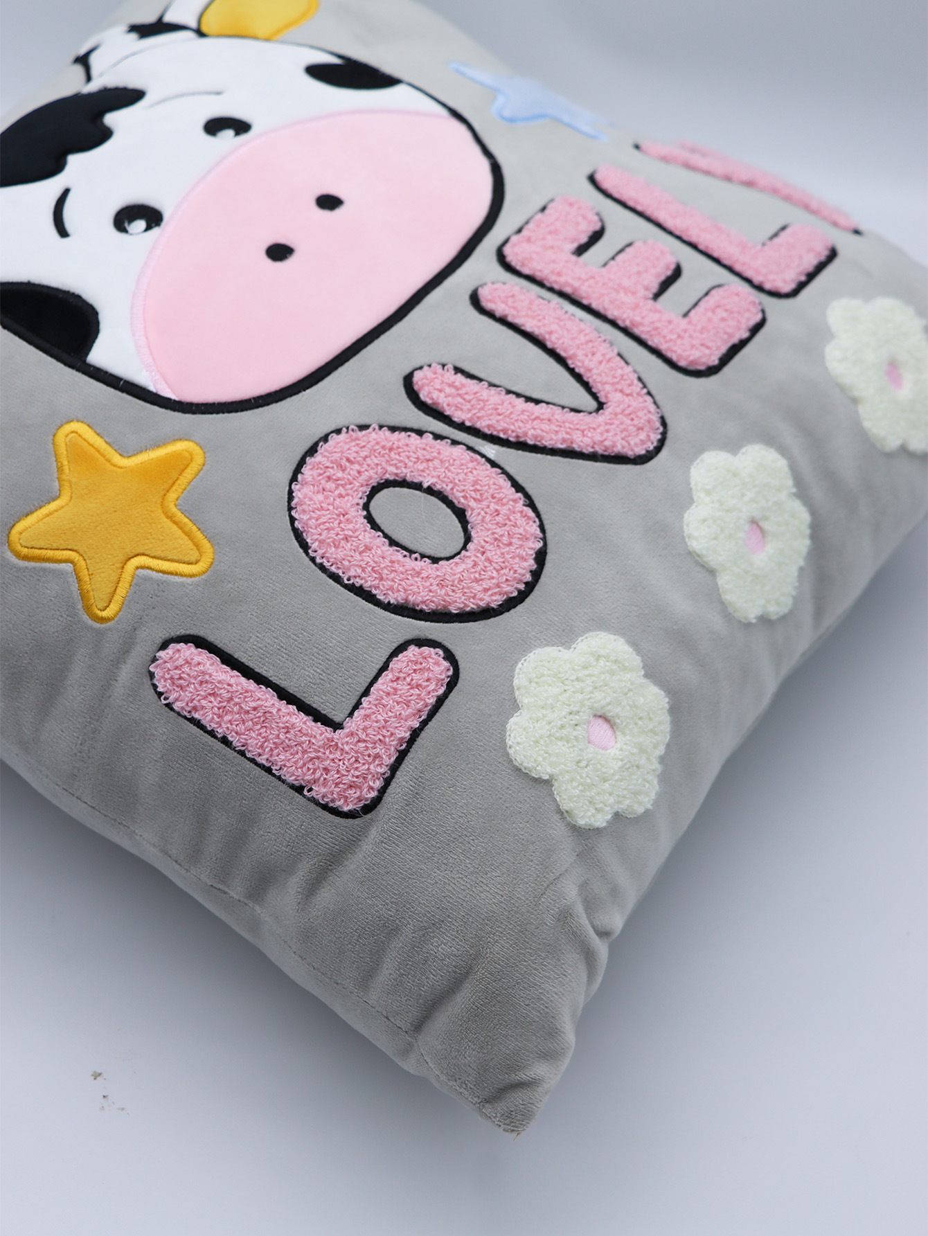 Cartoon-style towel embroidery three-dimensional embroidery pillowcase, living room sofa bay window decoration pillowcase pic 10