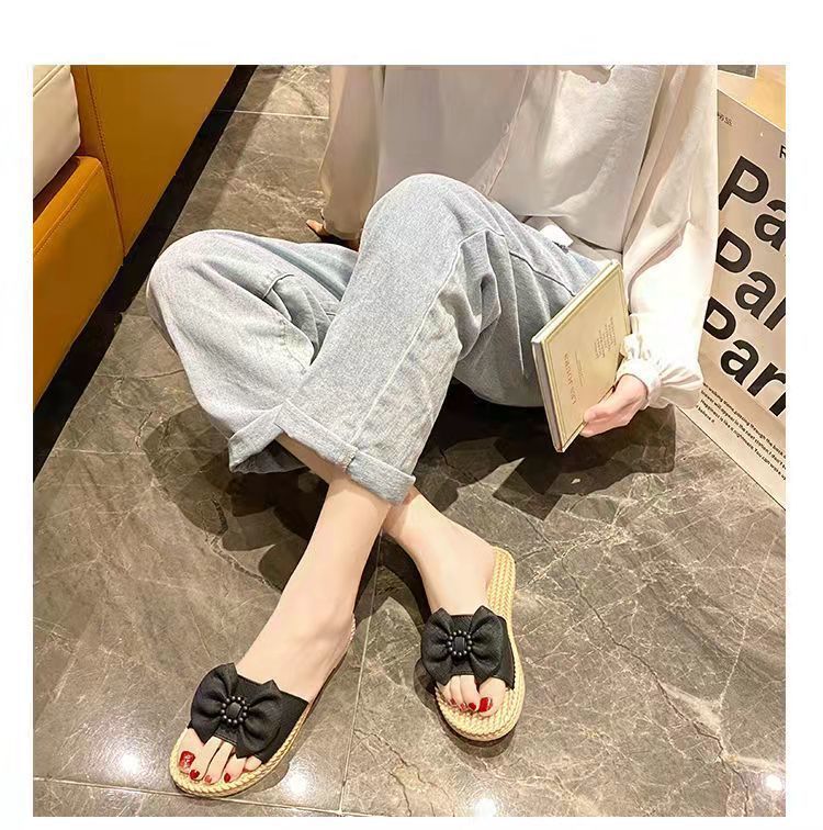 拖鞋女夏季外穿时尚防滑防臭耐磨轻便百搭ins蝴蝶结韩版批发详情23