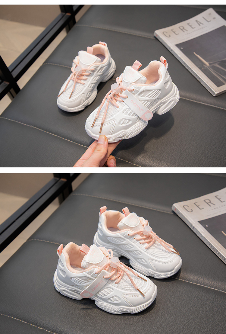 春夏季韩版运动鞋儿童透气网面老爹鞋学生实心底跑步鞋男女童单鞋详情11