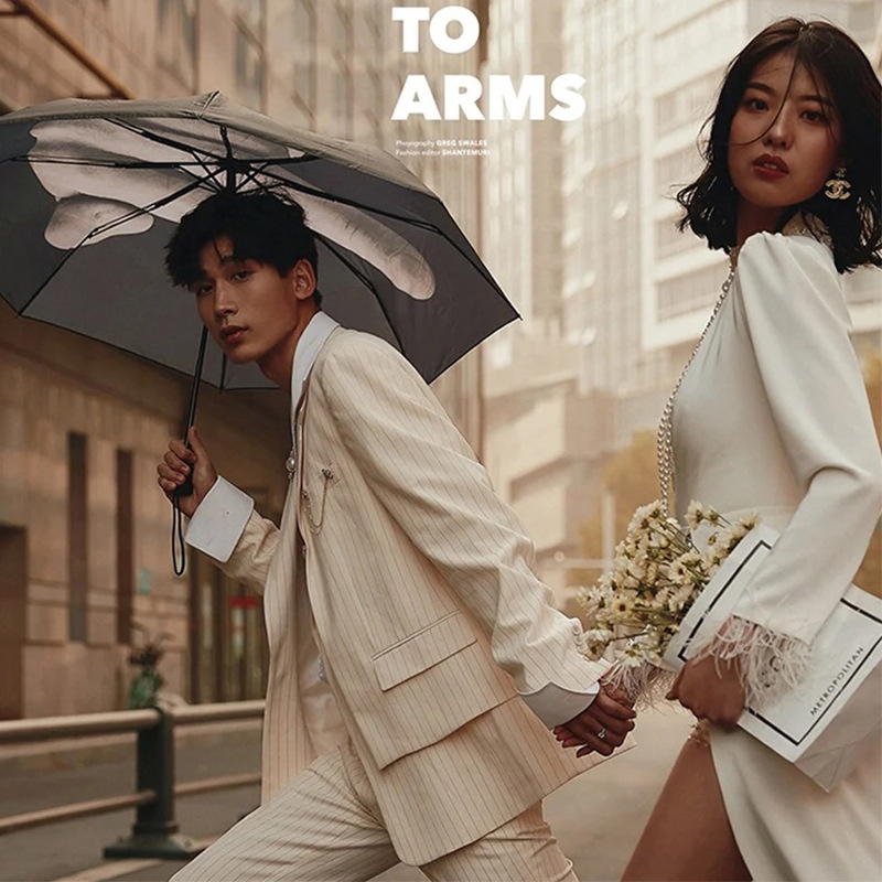 跨境亚马逊热销竖中指伞创意个性全自动三折伞搞怪鄙视学生折叠伞详情5