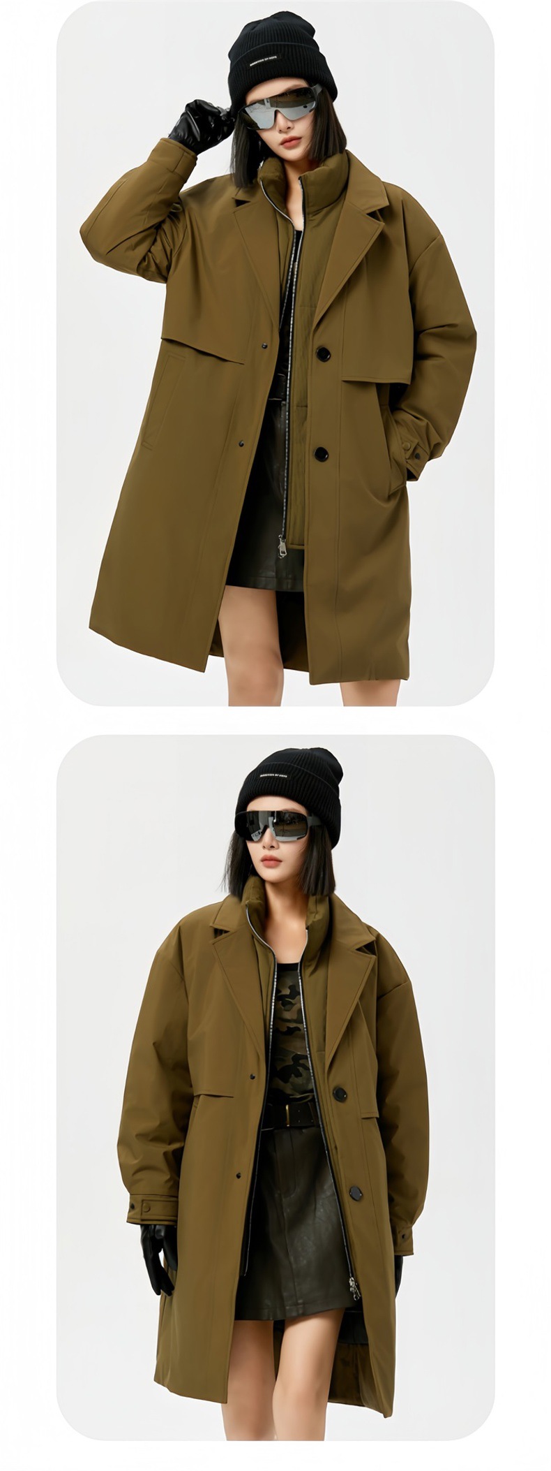 Winter long knee-length couple down jackets for men are bestsellers. Two fashionable cross-border cold-proof and warm windbreakers for men pic 22