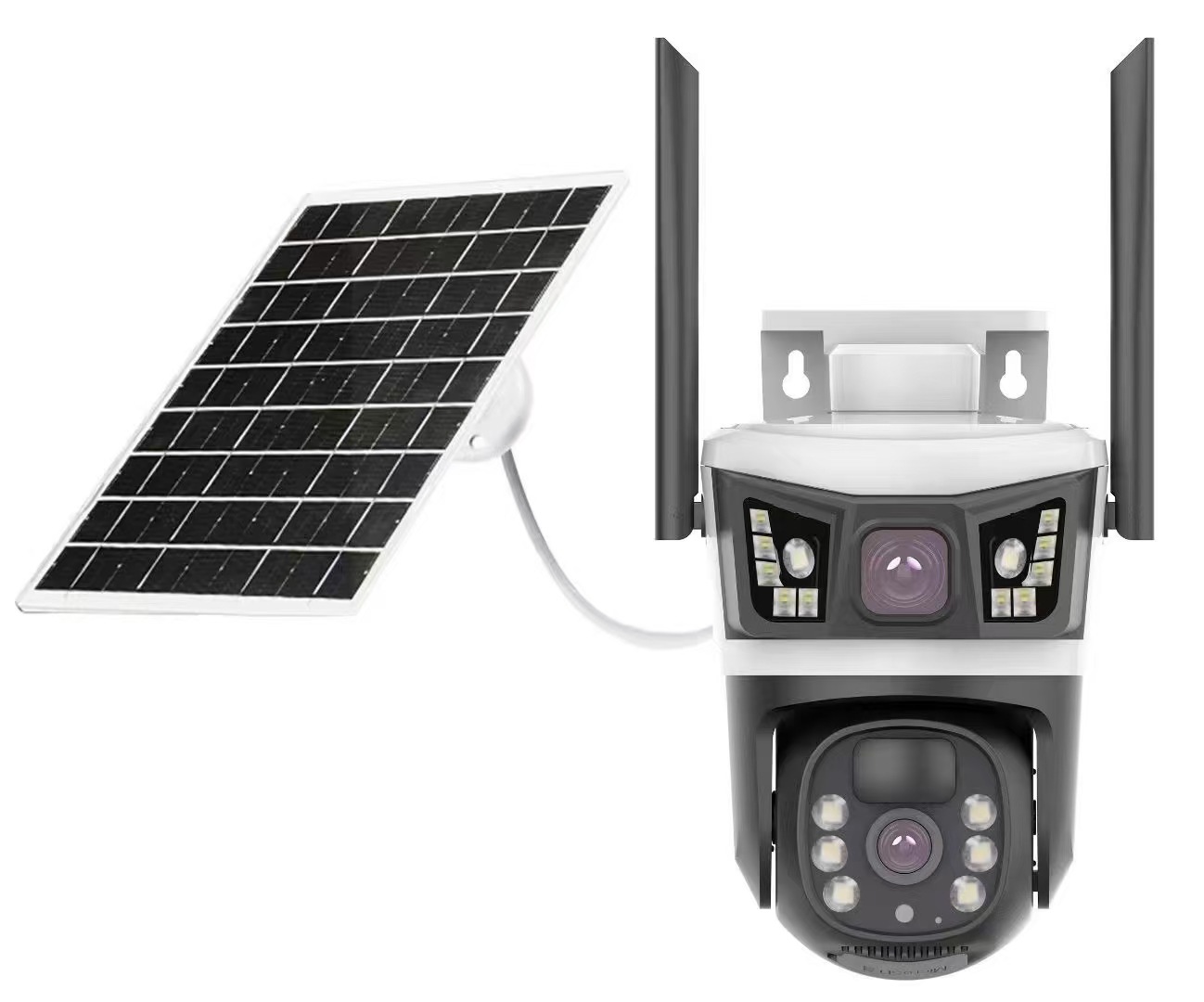 V380 Solar dome Camera 4G low-power camera Dual-lens outdoor waterproof dome camera high-definition home monitor pic 8