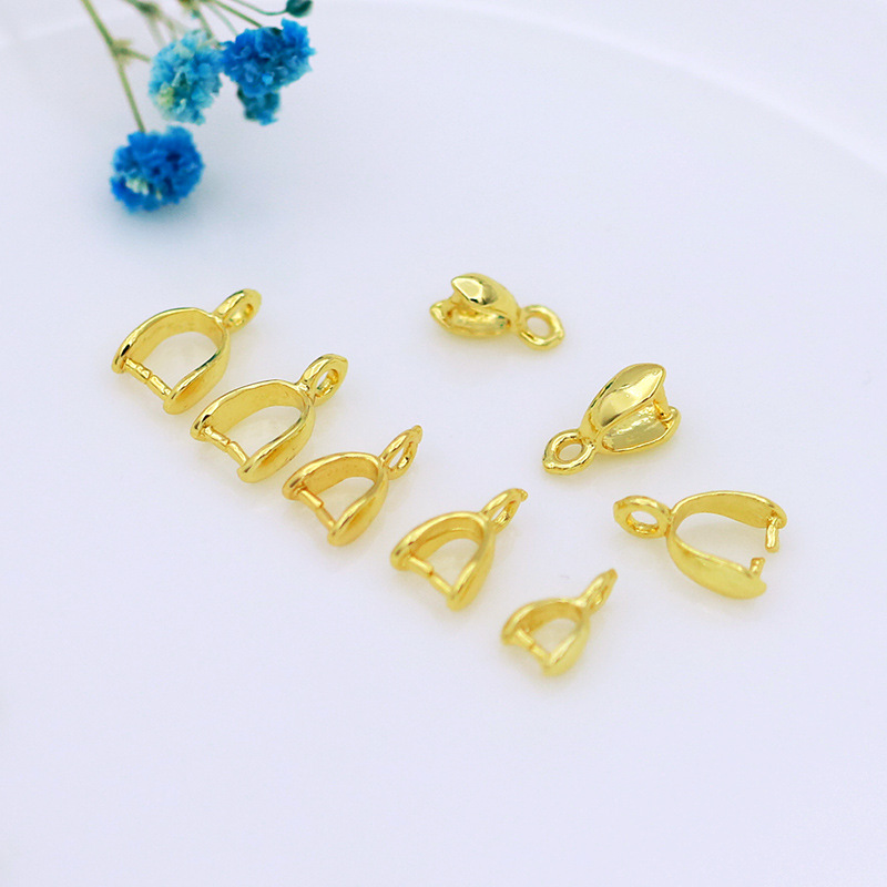 Color-preserving pure copper plated with 18K real gold OT clasp necklace bracelet ending connection clasp diy accessory factory B65 pic 7