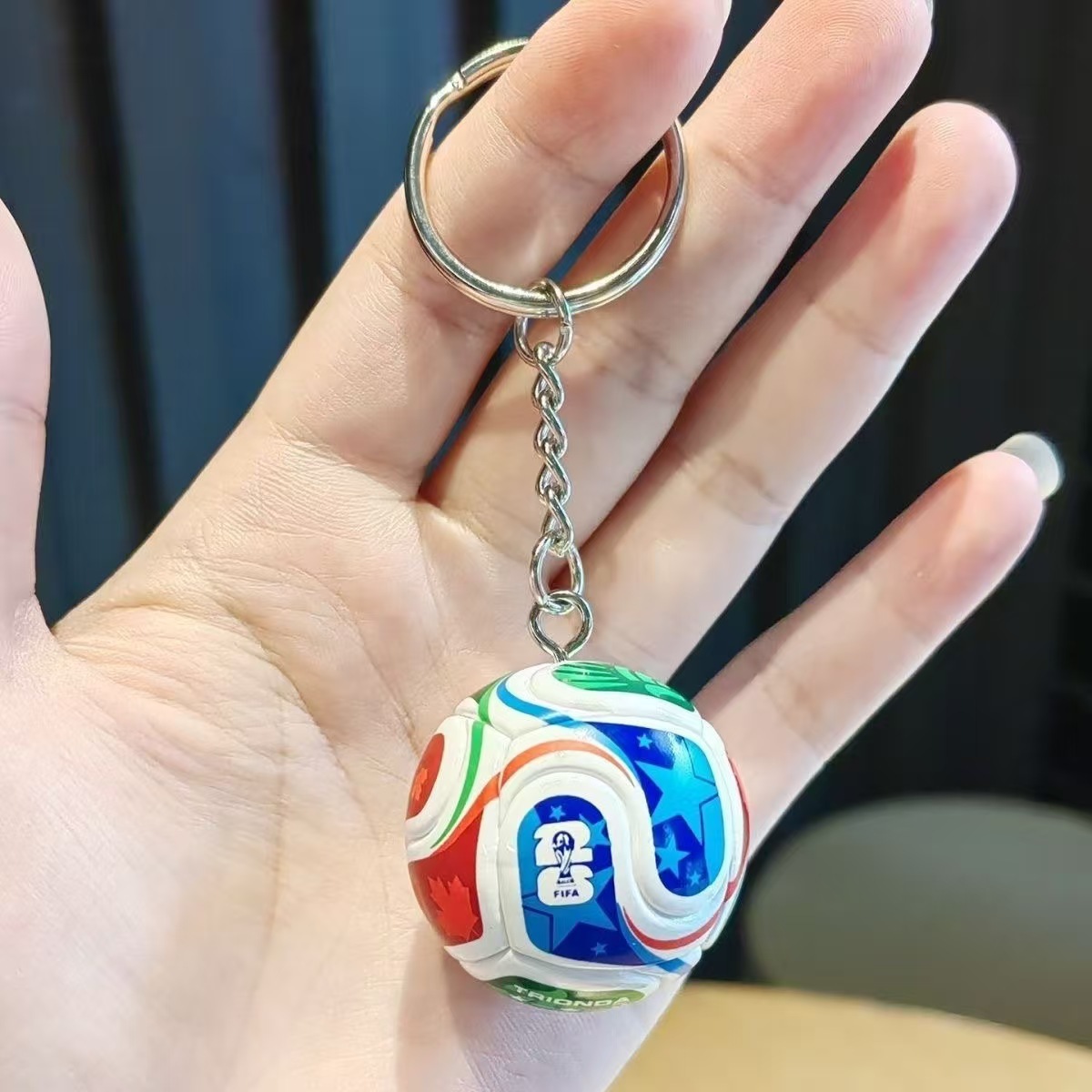 2026世界杯纪念小礼品仿真足球钥匙扣挂饰汽车包包小挂件礼品批发详情2