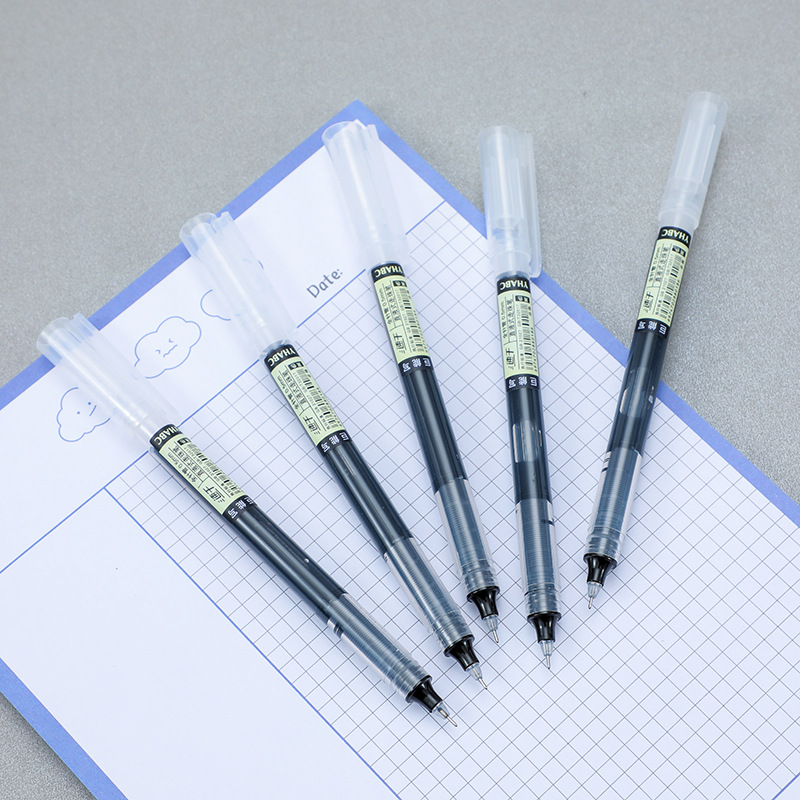 Direct liquid quick-drying ballpoint pens, gel pens, black pens, signature pens, student ballpoint pens, stationery, syringe pens, wholesale carbon pens pic 7