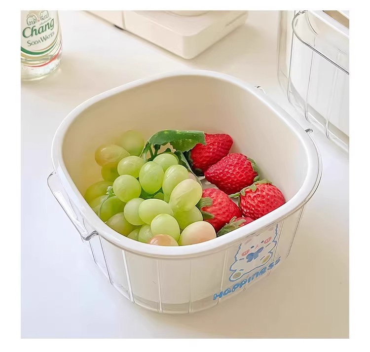 双层洗菜盆沥水篮厨房家用塑料水果盘客厅菜篓淘洗菜篮子收纳大号详情4