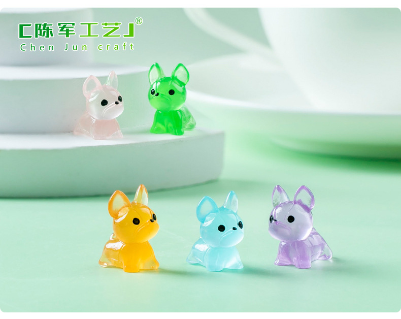 Creative and cute luminous puppy Mengli diy decorative blind bag accessories Micro-landscape desktop car small ornaments pic 41