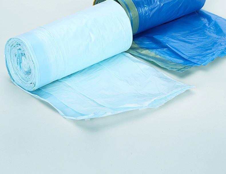 Thickened drawstring garbage bags for household use, not easy to break, extra-thick portable hand-held disposable plastic bags, large rolls for kitchen pic 7