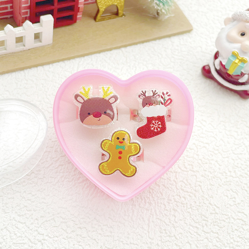 【可以】新款卡通树脂可调节戒指玩具圣诞儿童戒指圣诞节日礼物详情10