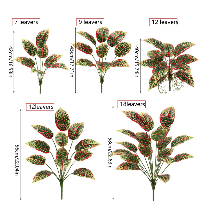 Artificial green plants, small color-changing wood, European-style interior decoration, outdoor garden, wedding arrangement, PVC plastic, artificial plants pic 2