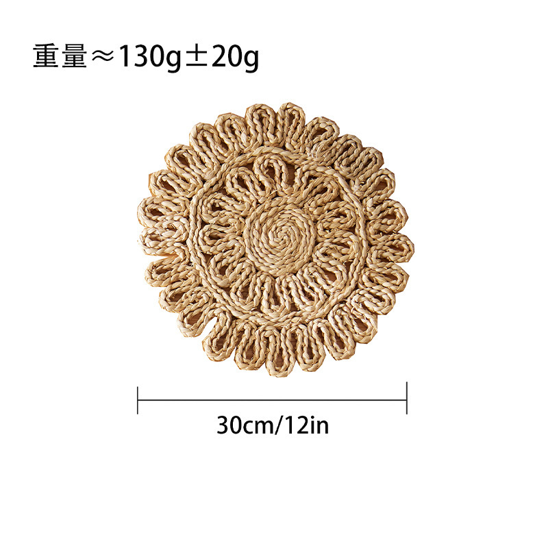 电商编织砂锅垫玉米皮草编餐垫隔热桌垫隔热垫杯垫玉米皮隔热垫详情6