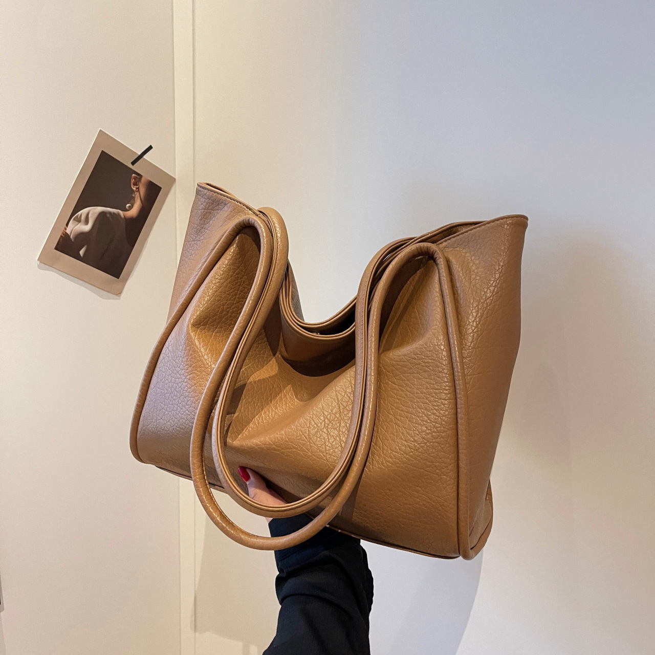 大容量女包包2025软皮质感单肩包休闲百搭上班通勤手提托特包热卖详情30