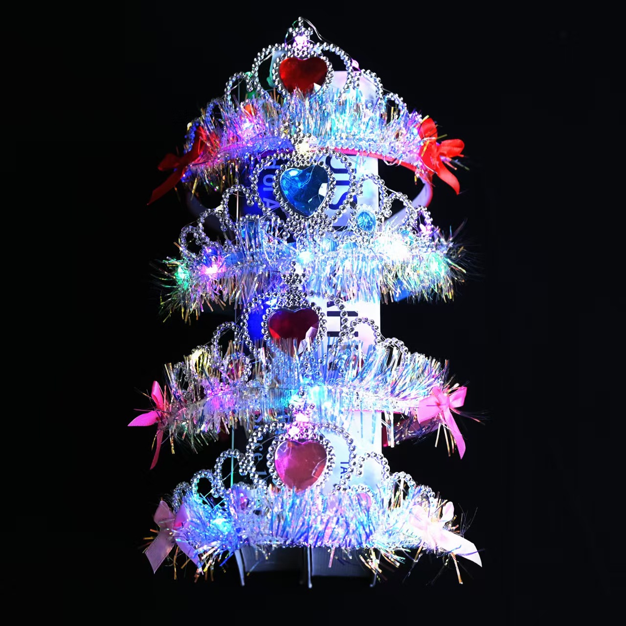 New luminous crown headwear for girls, high-end Korean-style crystal crown princess headband and hairpin wholesale at street stalls and night markets pic 7