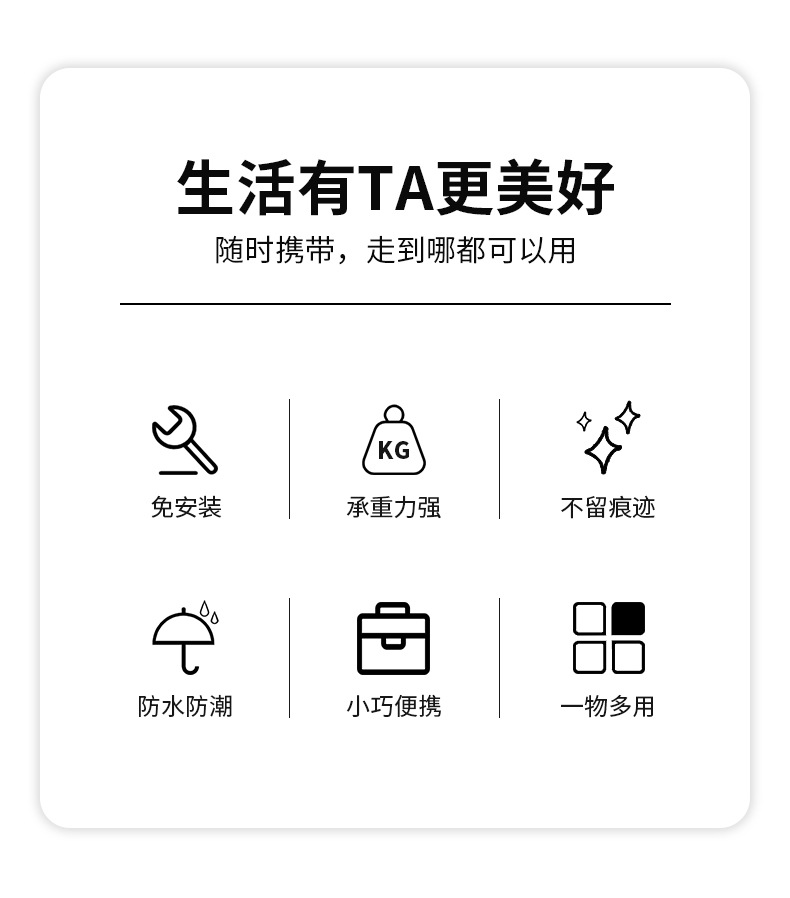 挂钩可移动办公室桌边学生挂包神器桌面钩子便携侧面课桌书包边勾详情2